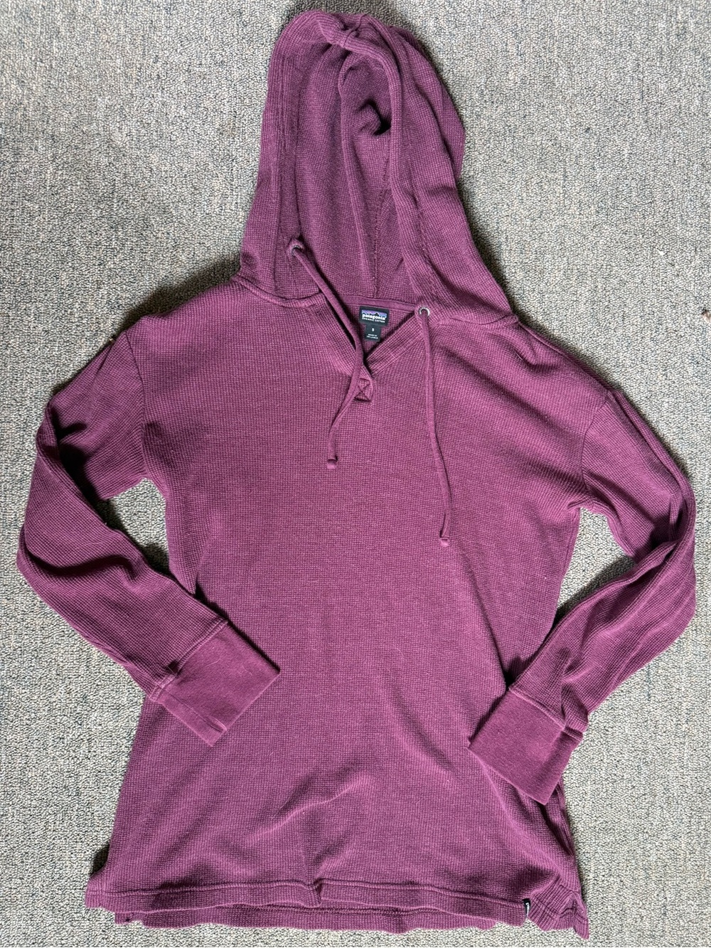 Patagonia Plum Hooded Waffle-Knit Pullover